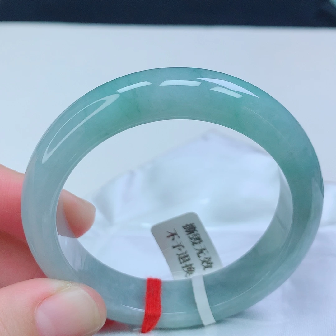 翡翠未镶嵌手镯54.5圈口