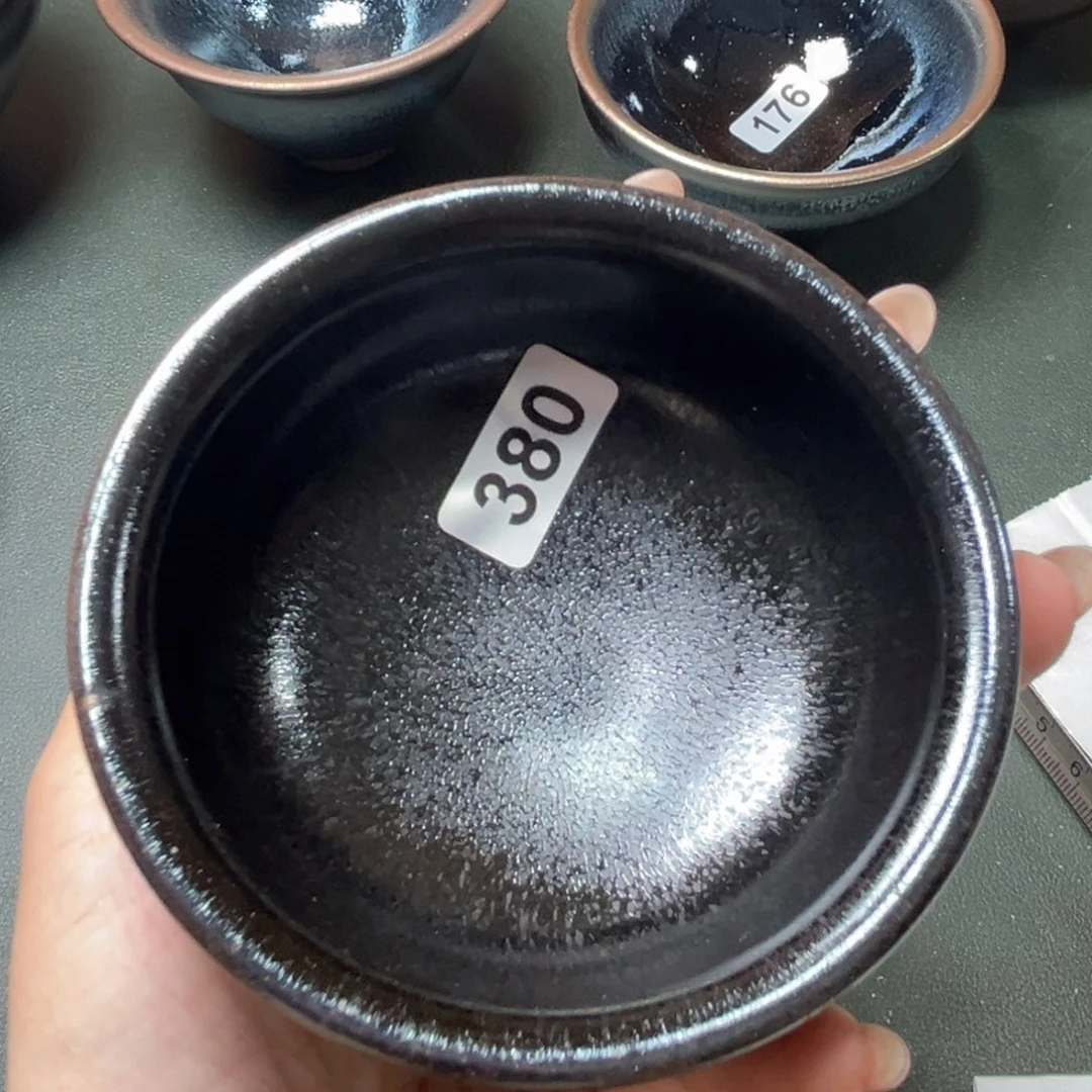 流***镜茶盏全手工原矿原釉建盏