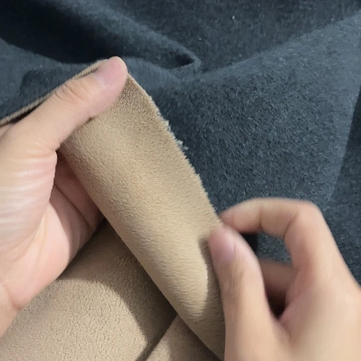 深花灰色奥粒绒1.8×2米长带螺纹