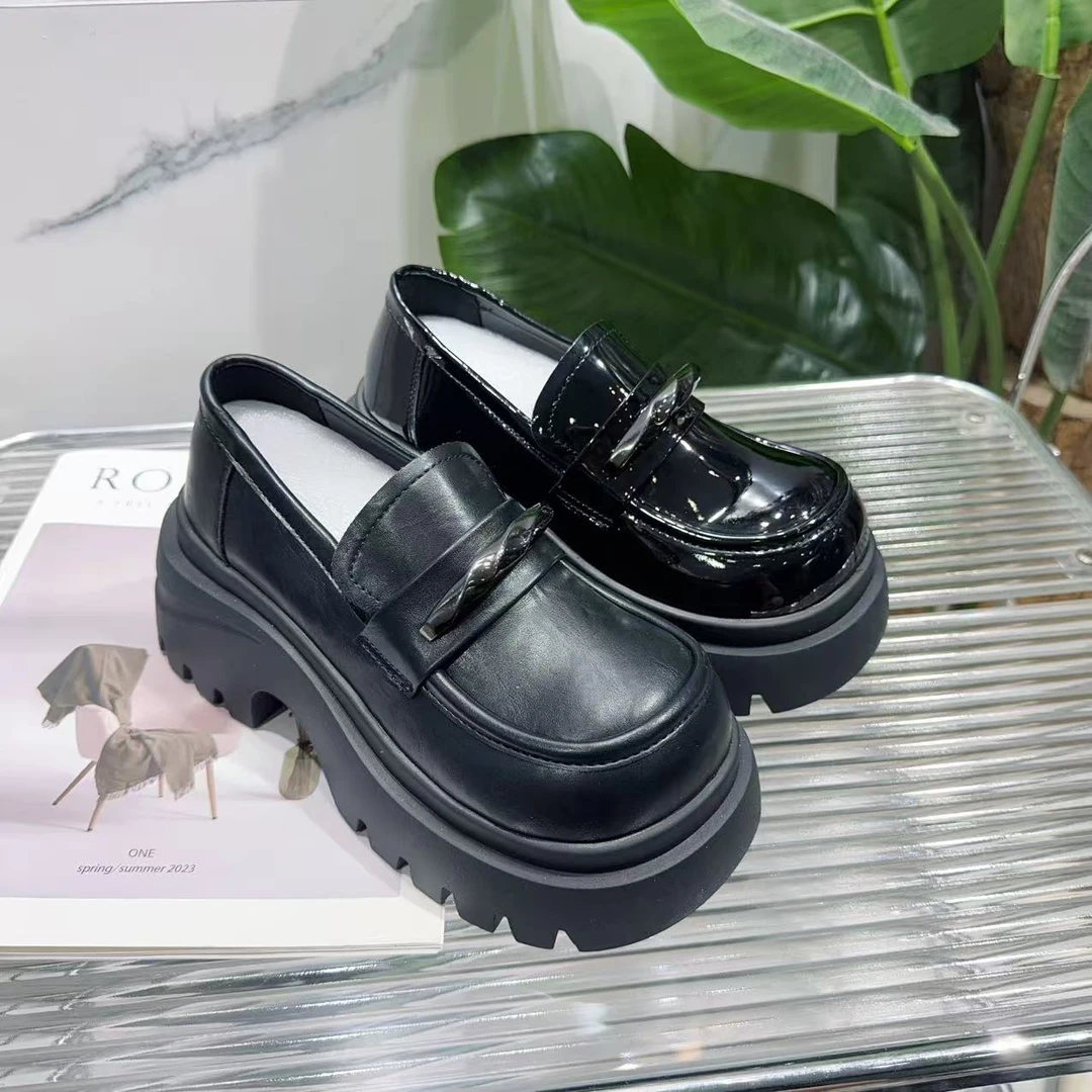 秋休闲款法式女新款百搭软底豆豆鞋单鞋922（乐福鞋）