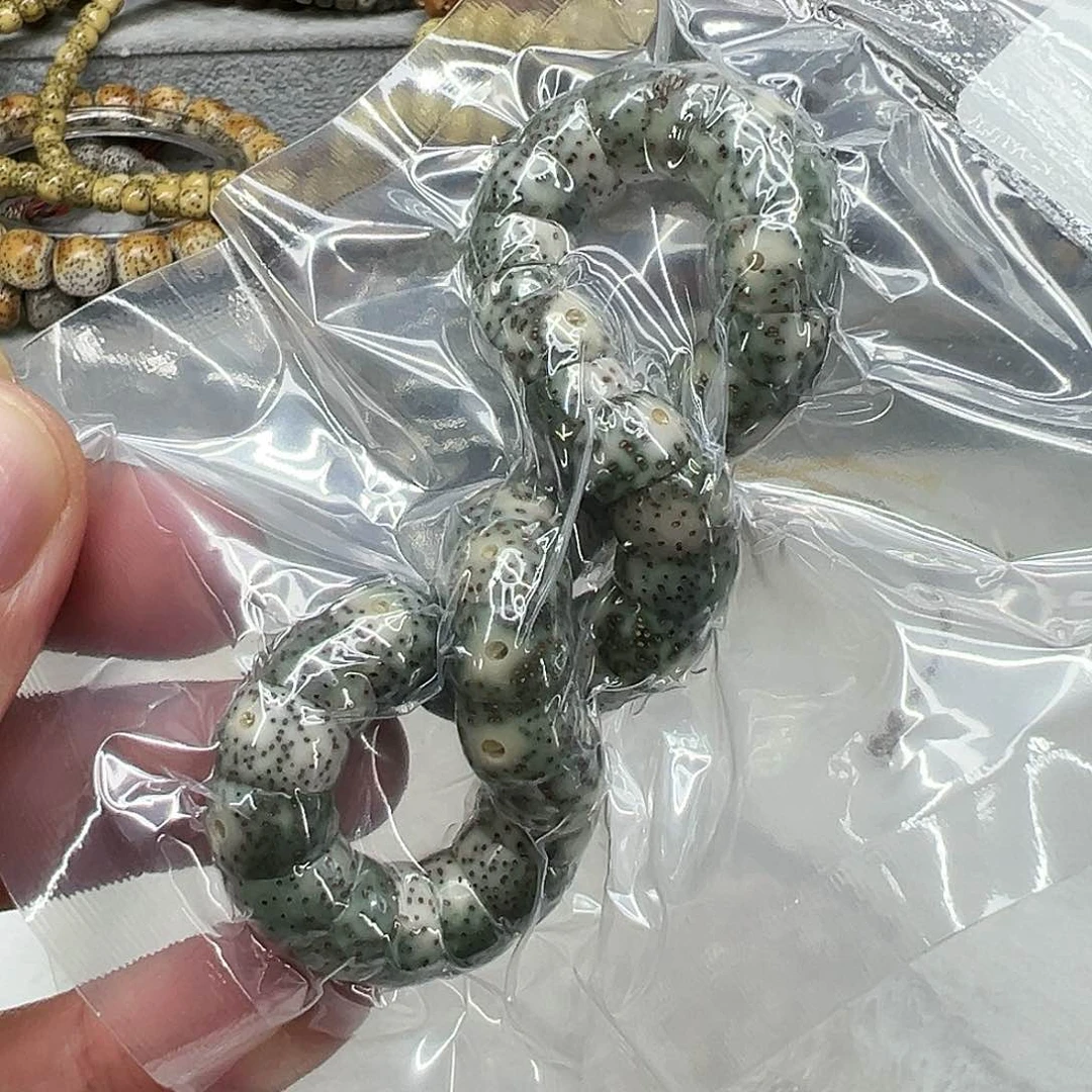 星月菩提手串37荣耀绿星月菩提单圈大肠1.0