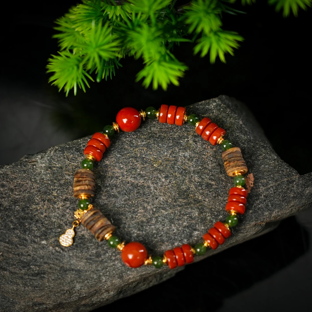 沉香药片单圈沉水设计款手串多样性发货