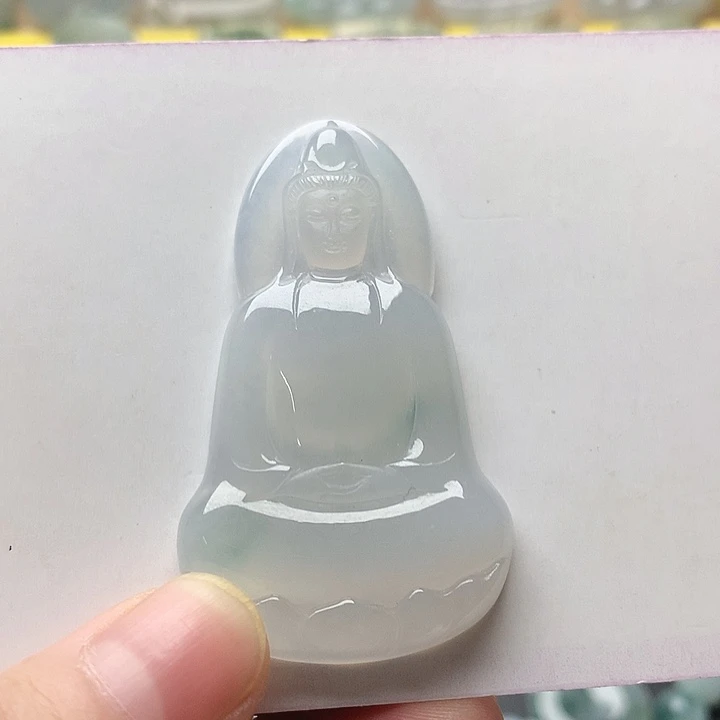 翡翠未镶嵌吊坠(不含链)素衣观音