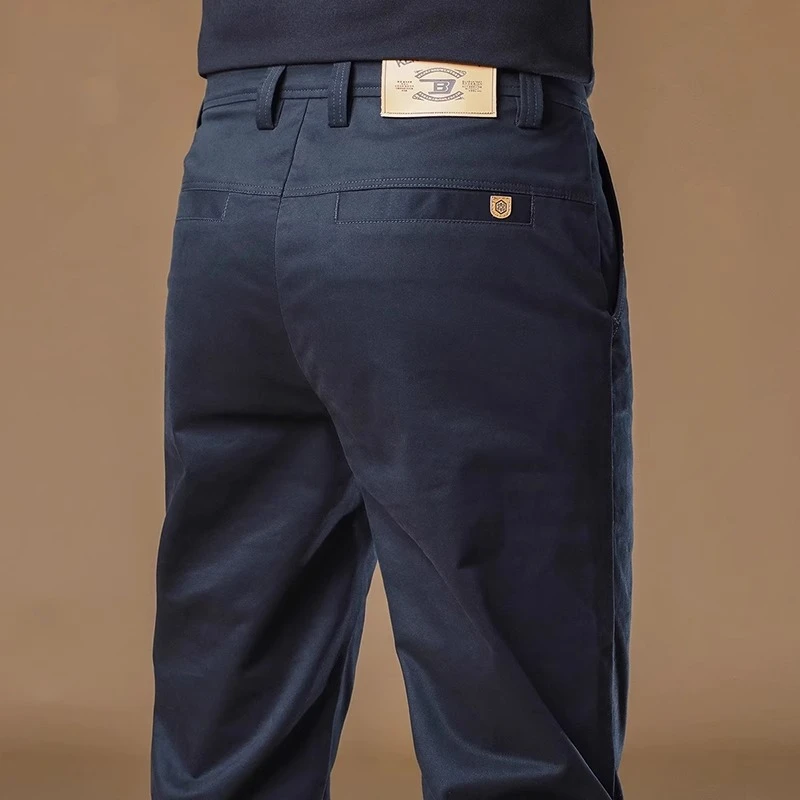 Leekody香港高级感休闲裤男款宽松弹力西裤2025秋冬款商务长裤子