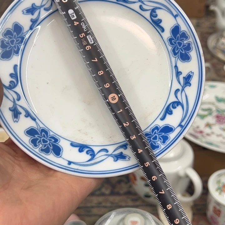 瓷片14厘米山茶花平盘