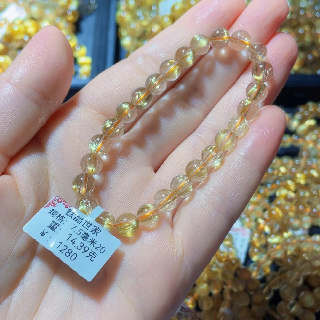美***子手链发晶未镶嵌天然水晶手链
