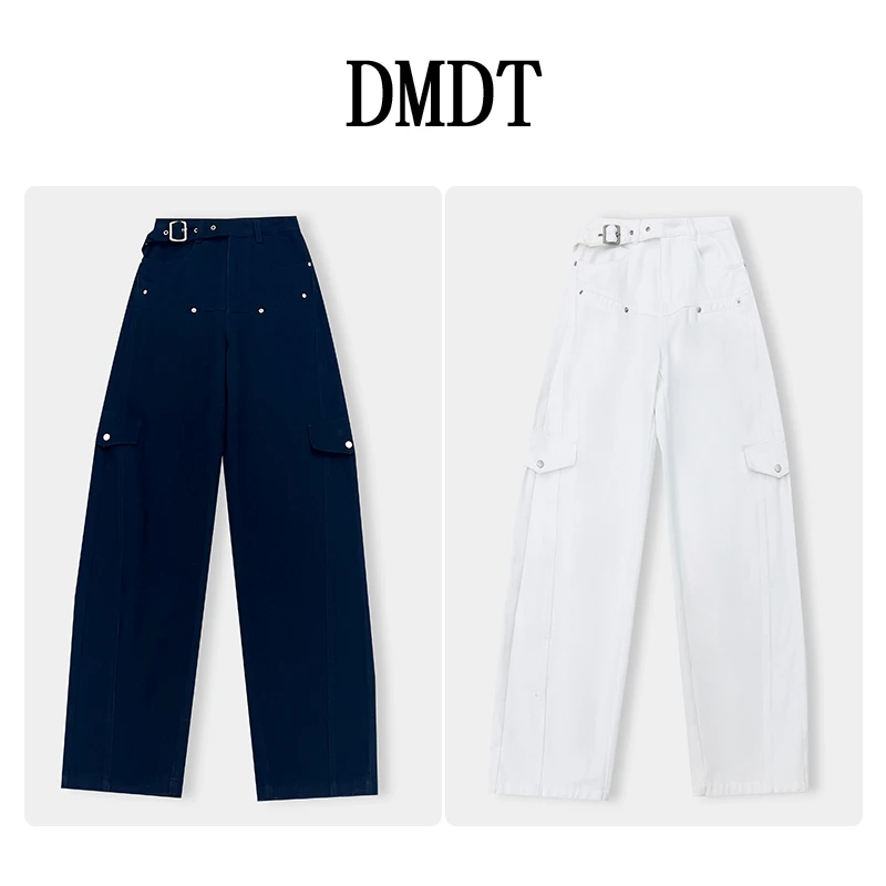 【DMDT潮牌】2025春季新品 “线条聚灯光”高腰显瘦女百搭休闲裤A1818