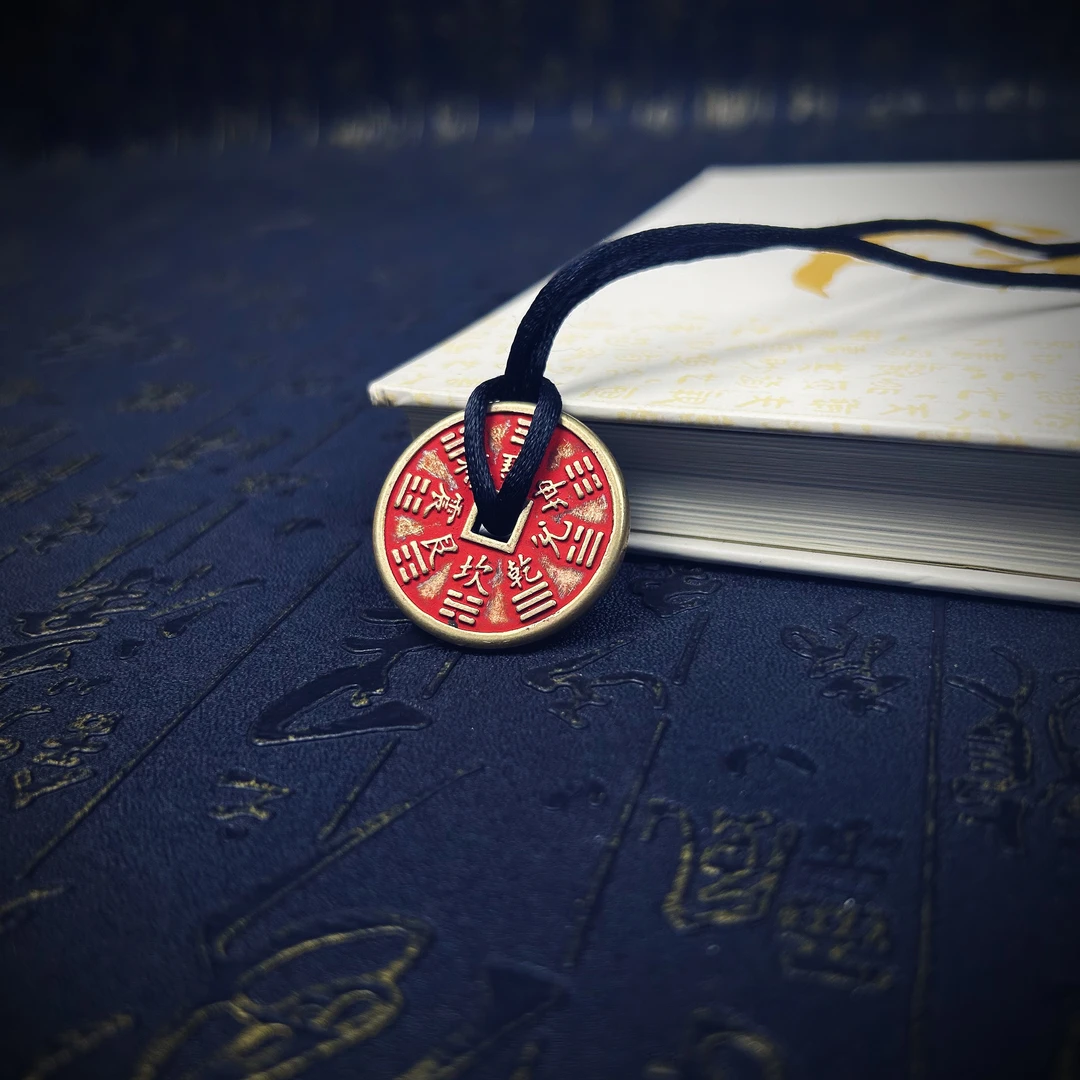 黄铜吊坠 乙巳蛇年中式古风复古做旧男士女士个性素款创意项坠