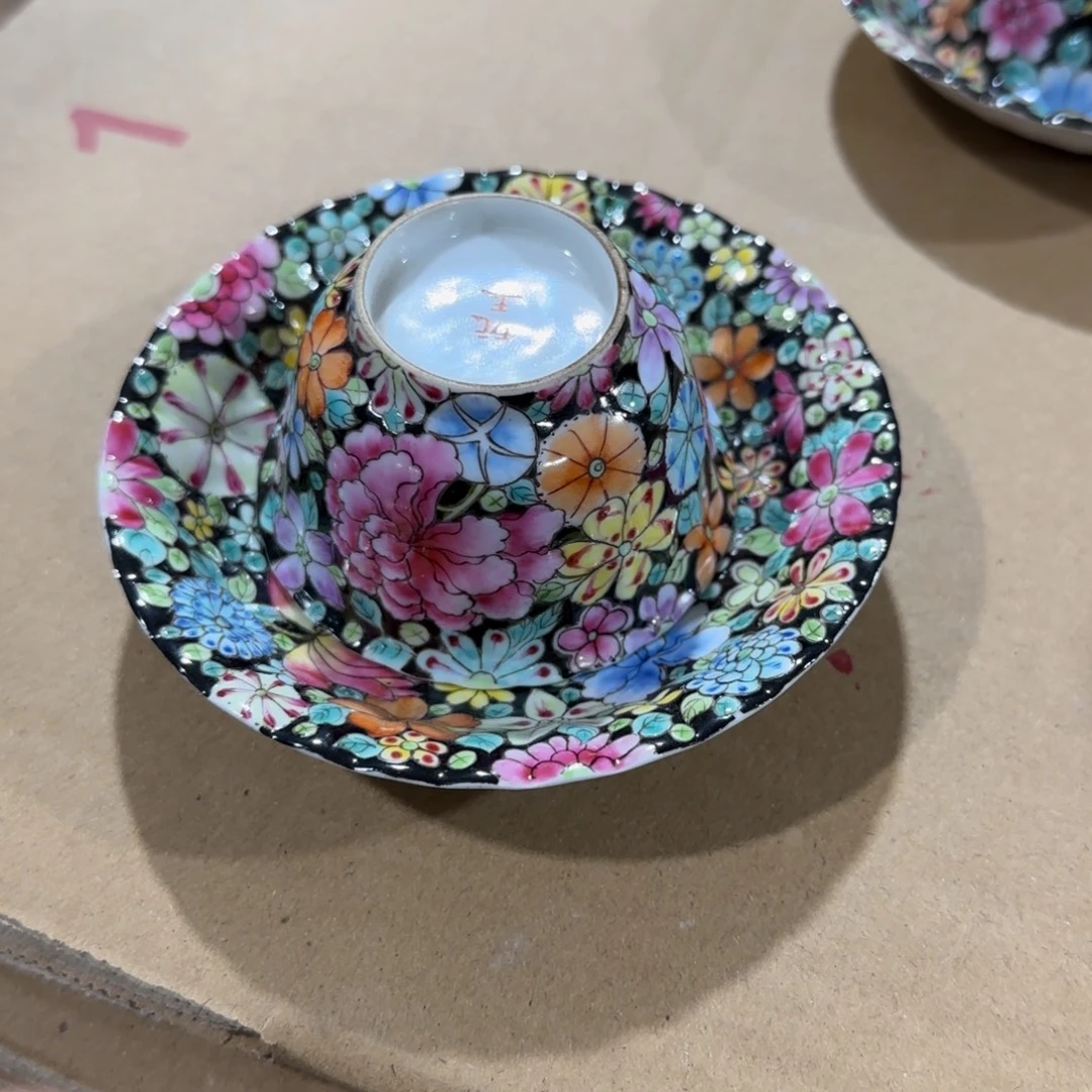 手绘瓷器，全部处理