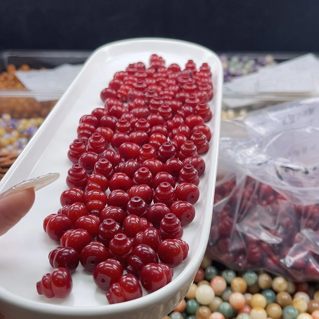 白玉菩提吊坠q12mm/30+5颗车厘子葫芦