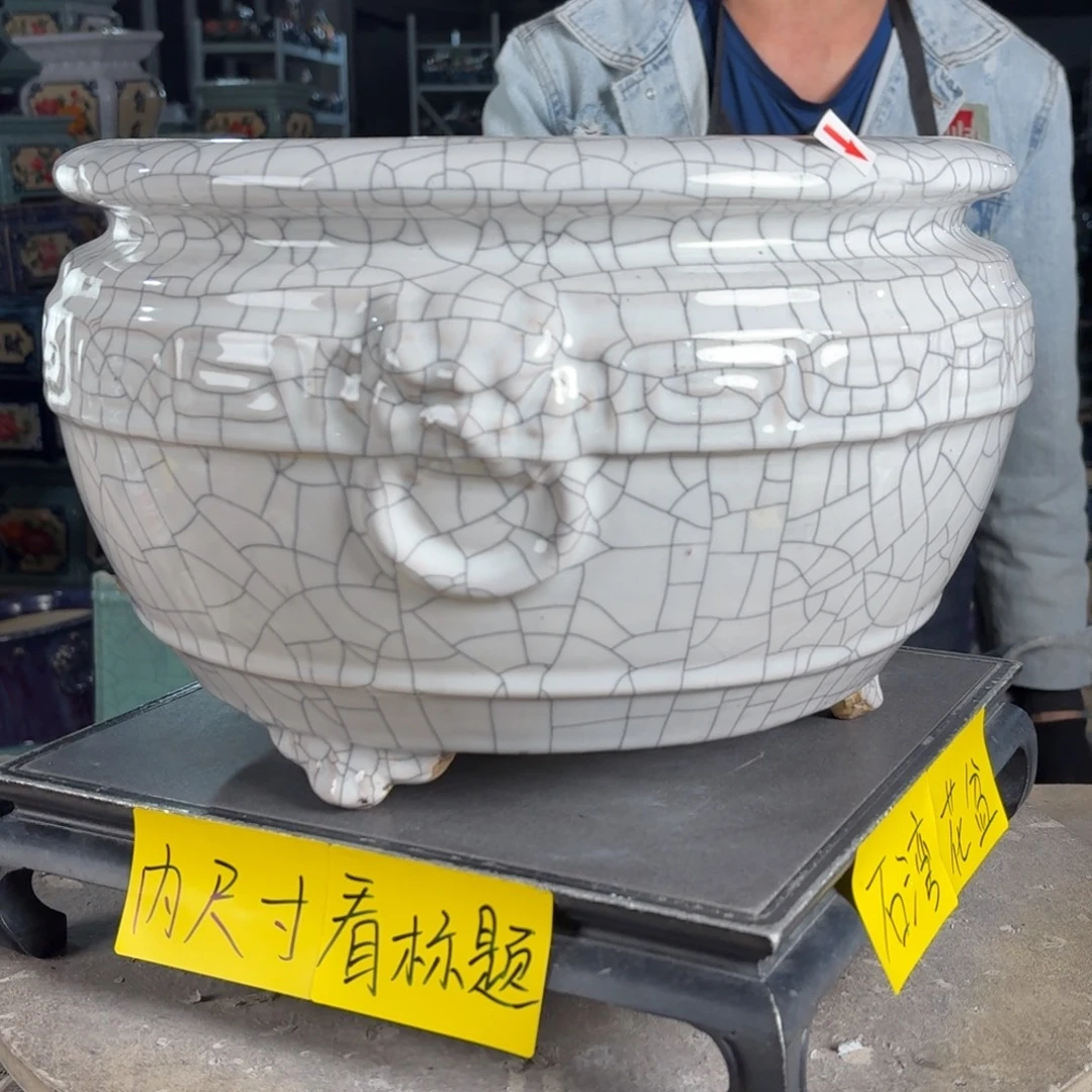 一风堂石湾花盆 内27*18修补痕迹微瑕