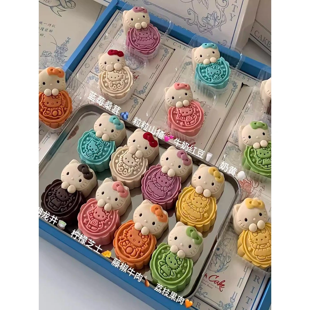 顺丰包邮丨HelloKitty抱抱月饼立体月饼礼盒装流心三丽鸥中秋送礼