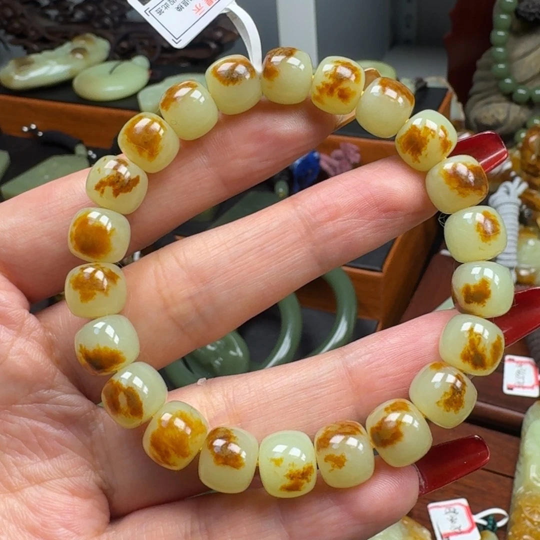 岫岩河磨玉（透闪石质玉）未镶嵌手链