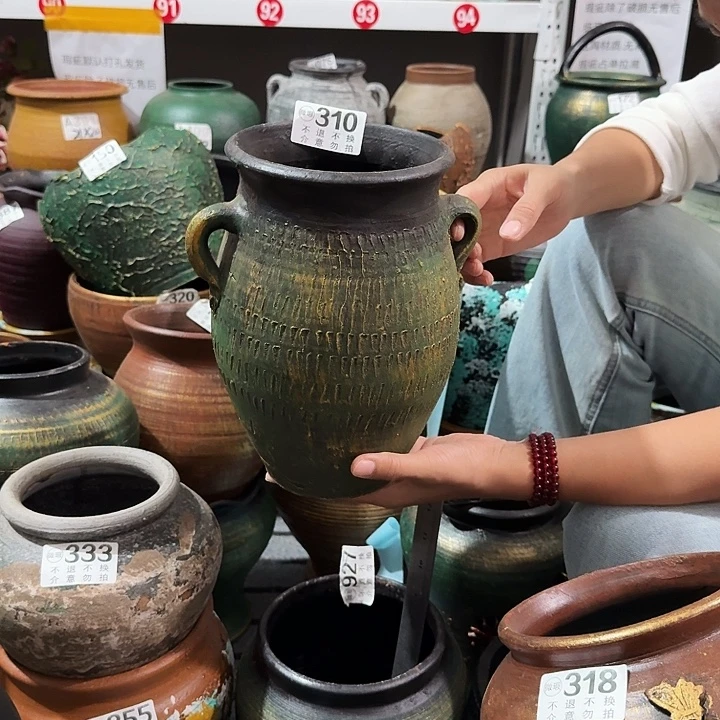 瑕疵金绿双耳310高度24口径14