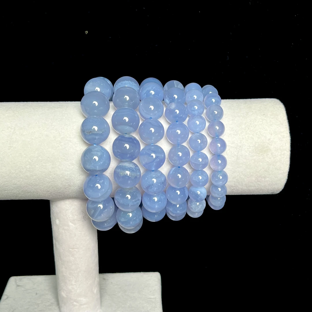 蓝纹玛瑙手串男女同款R2008多样性发其一