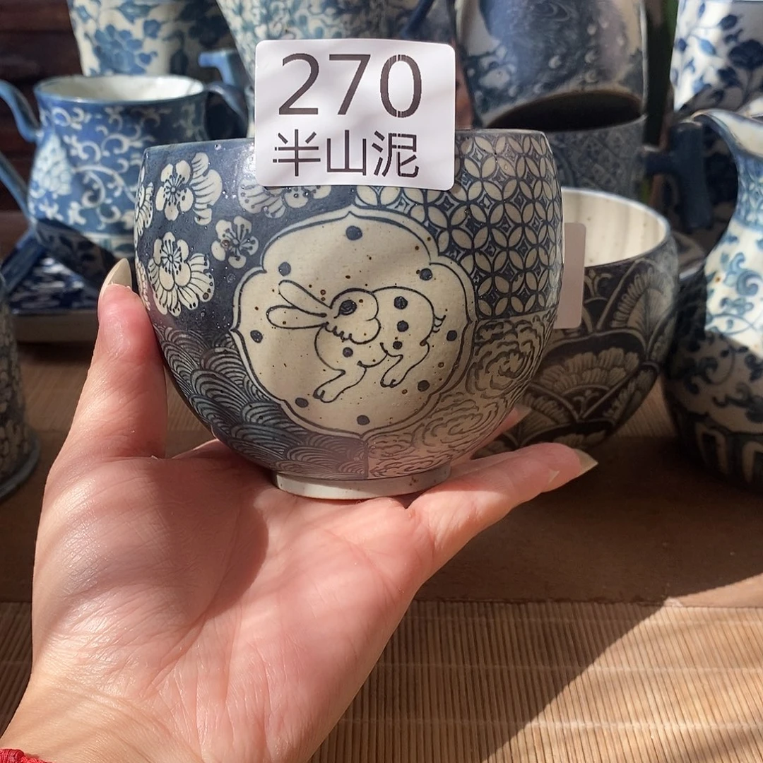手工手绘青花高温陶瓷