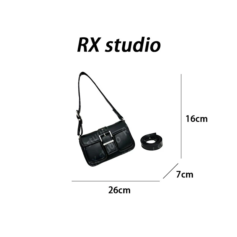 【母亲节礼物】FES-5016-黑色轻奢小众设计感时尚百搭女士包包