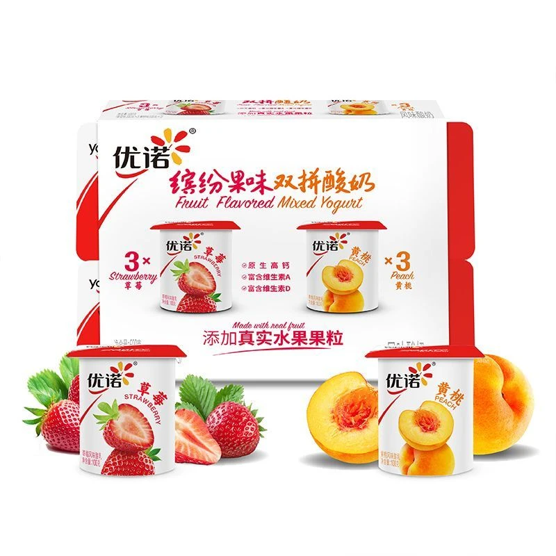 2盒短保28天(10月6号到期)shan姆同款优诺双拼酸奶600g