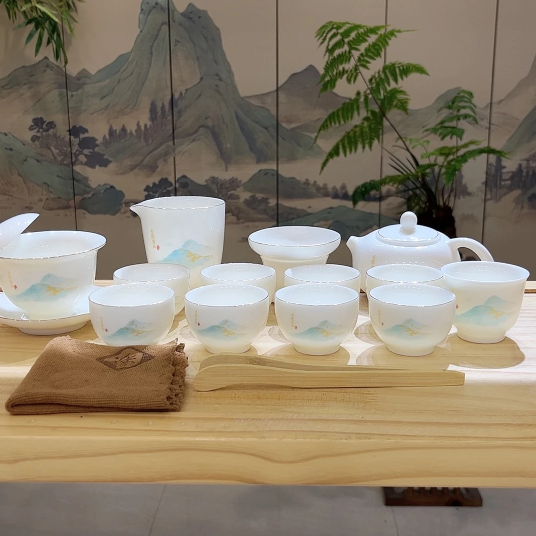 【都彩】日照金山羊脂玉瓷16头