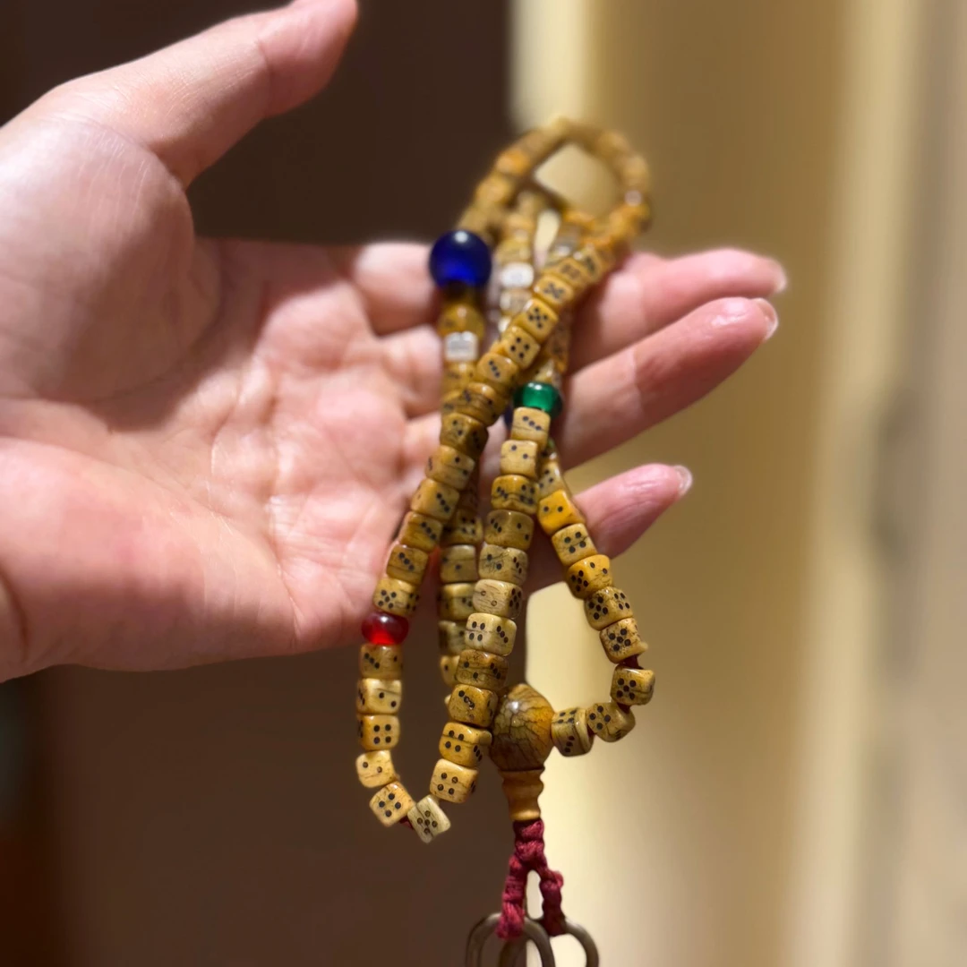 非金属树脂项链 【龙措出品&喜马拉雅文化】骰影藏珀手串