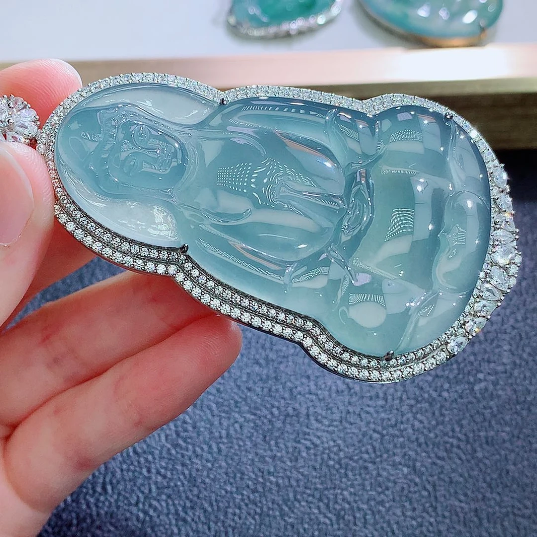 颈饰银S925镶嵌翡翠翡翠