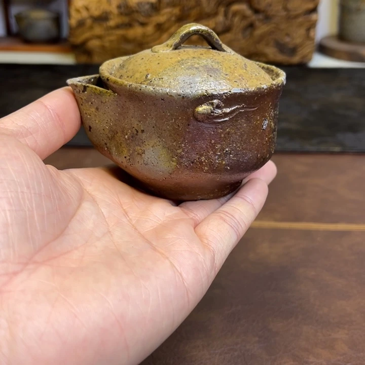 备前烧作品永见陶乐，微瑕