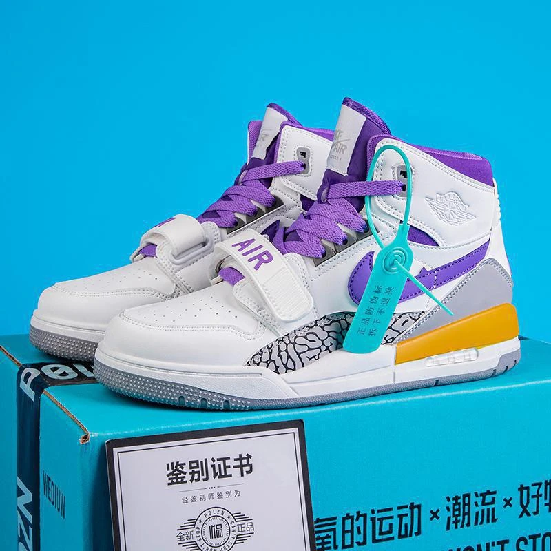 莆田高帮篮球鞋男鞋灰粉学生百搭鞋子休闲男女联名款运动鞋