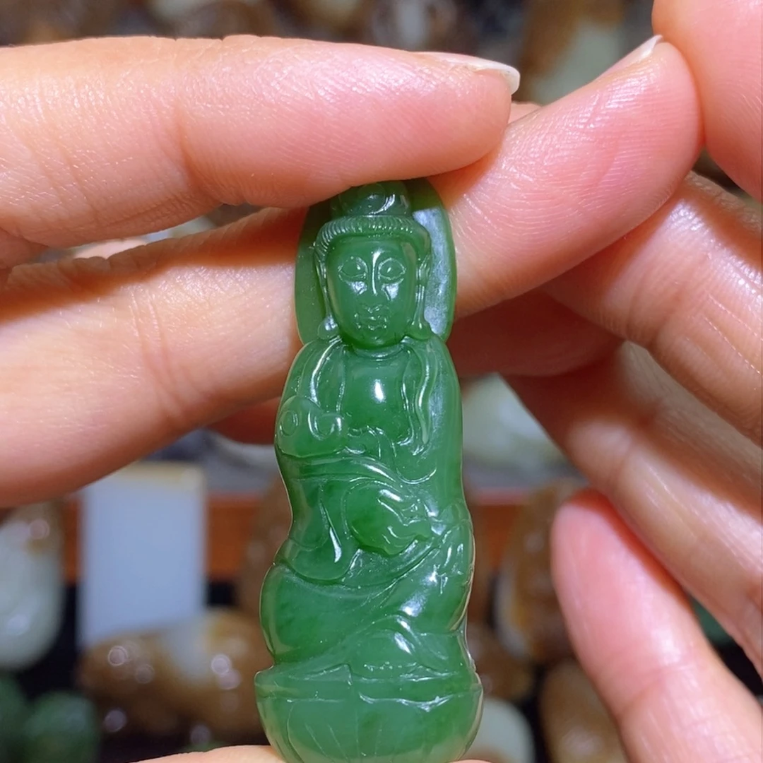 颈饰未镶嵌和田玉自在观音