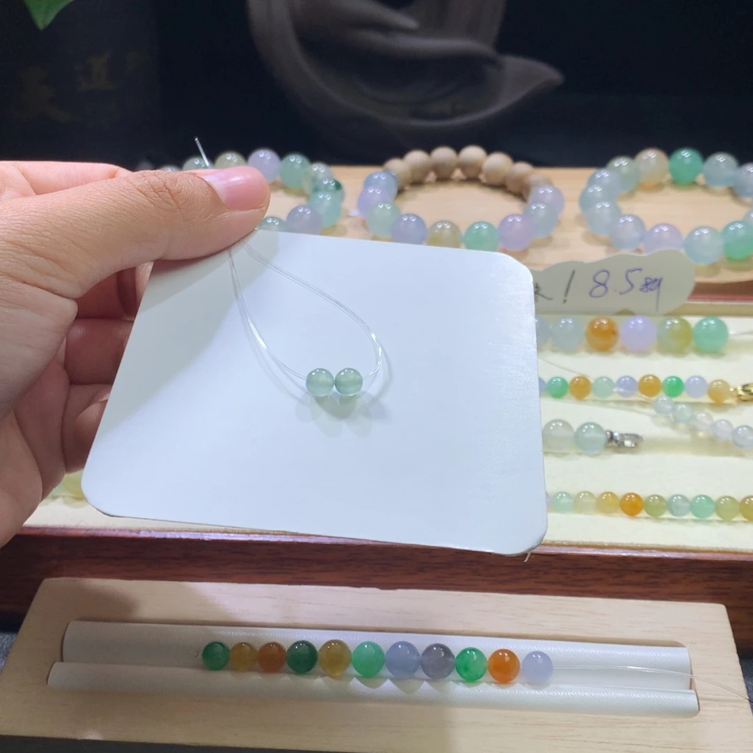 翡翠未镶嵌手链2颗同料