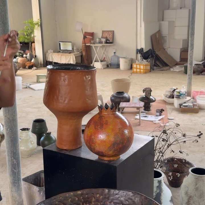 马****瓷片景德镇手工花器原创