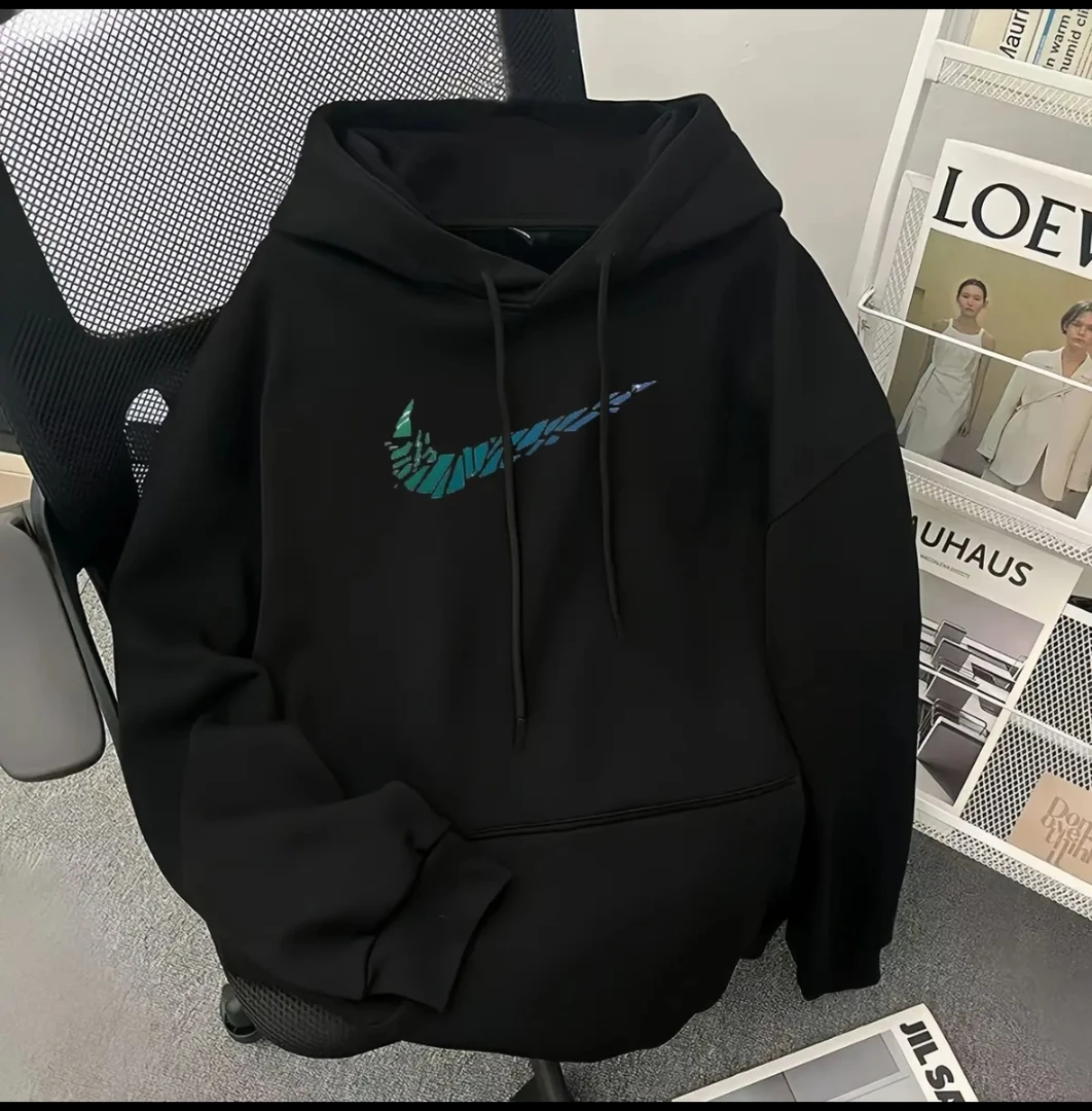 【三折专区】官网正版连帽卫衣2025秋冬新款宽松圆领帅气百搭潮上衣