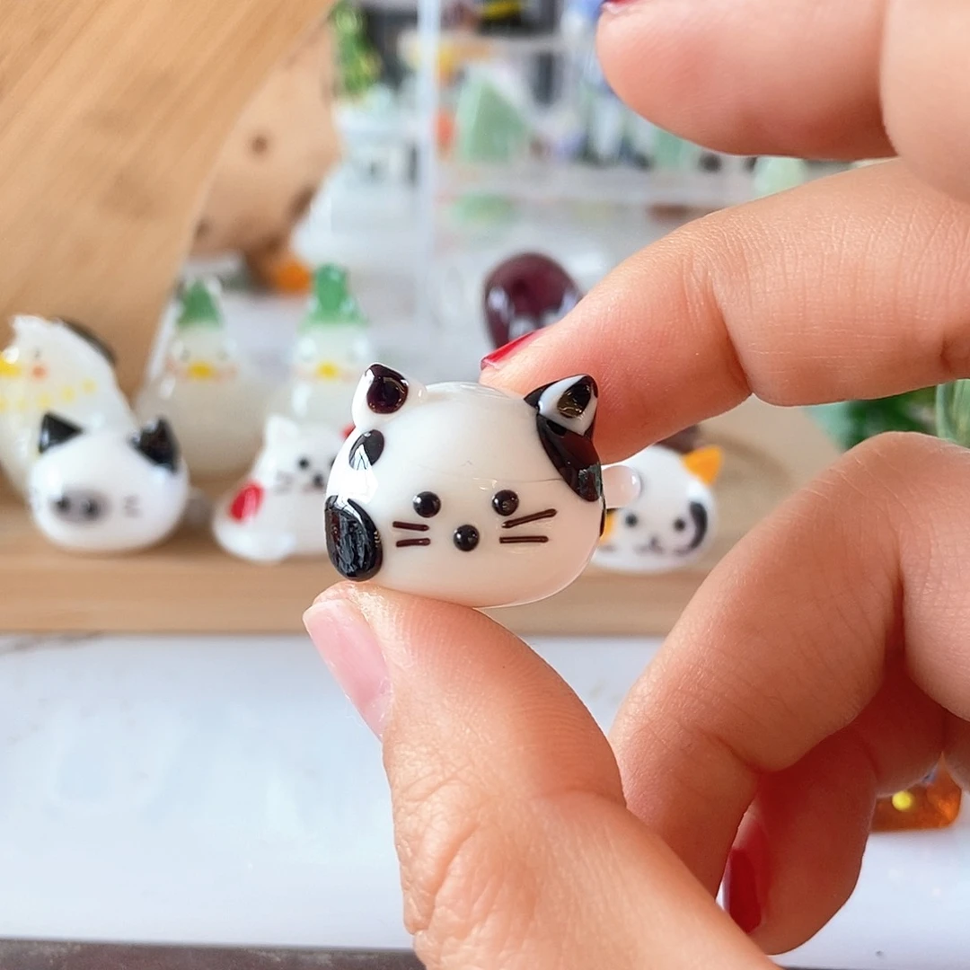 琉璃手工艺品猫咪