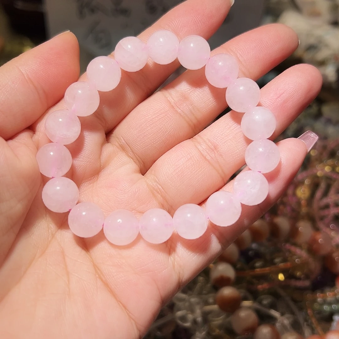 水晶手链未镶嵌粉水晶10毫米