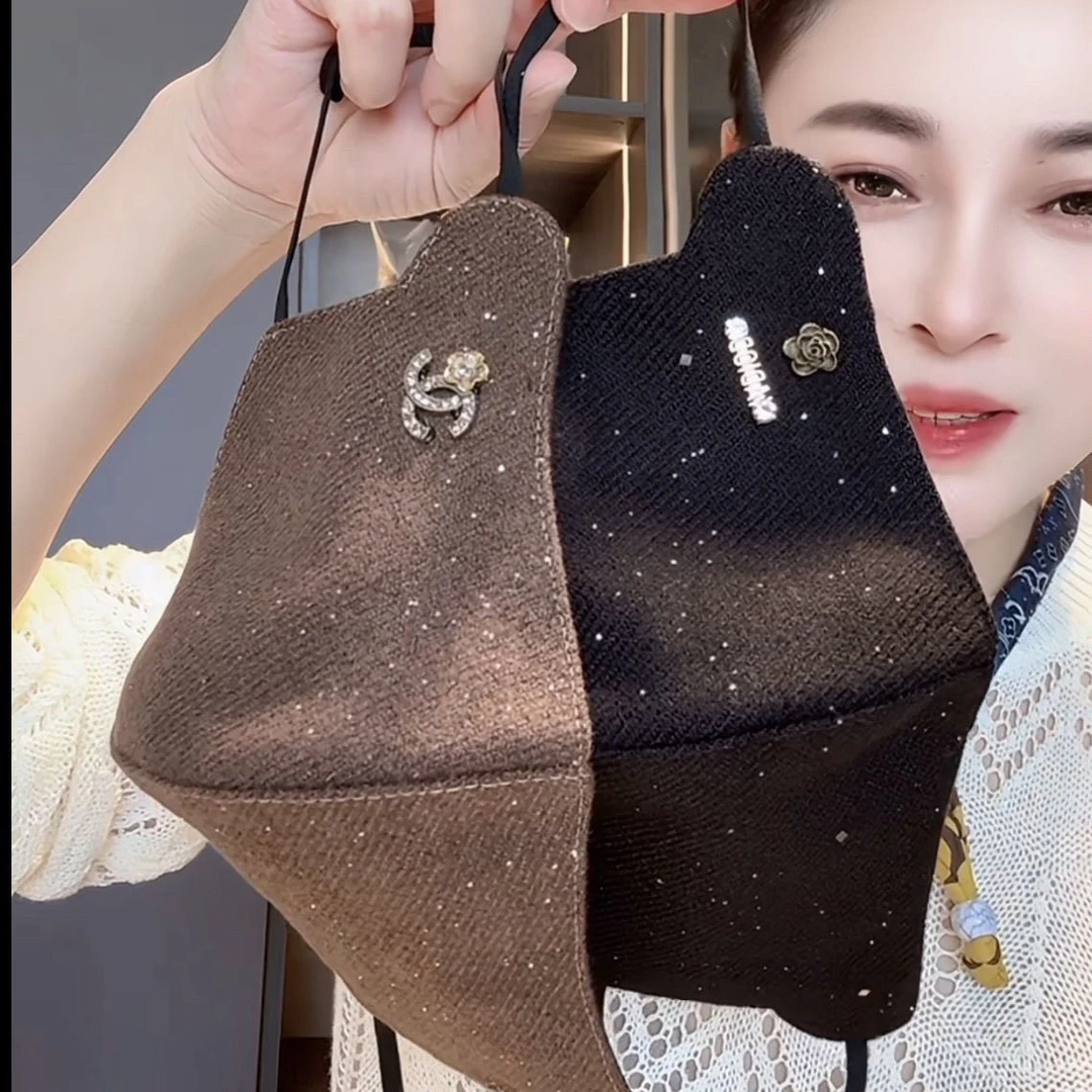 斜纹防羊绒立体时尚保暖可水洗女款秋冬口罩