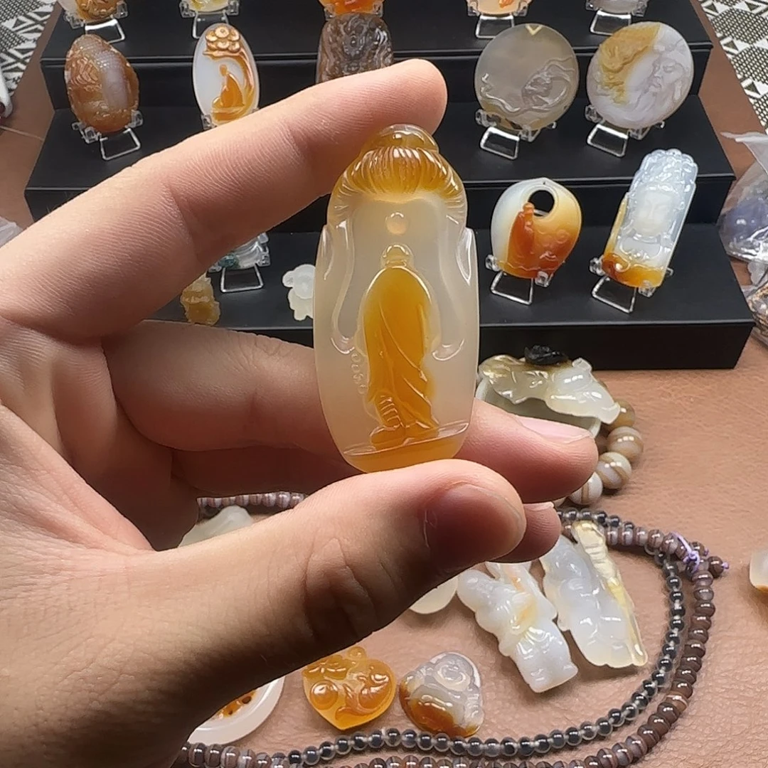 玛瑙/玉髓未镶嵌吊坠(不含链)