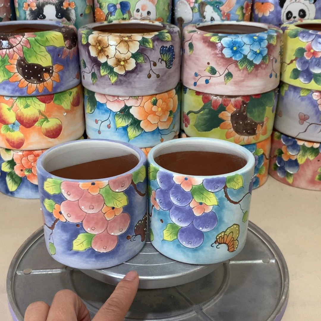 福利花盆，手绘花盆