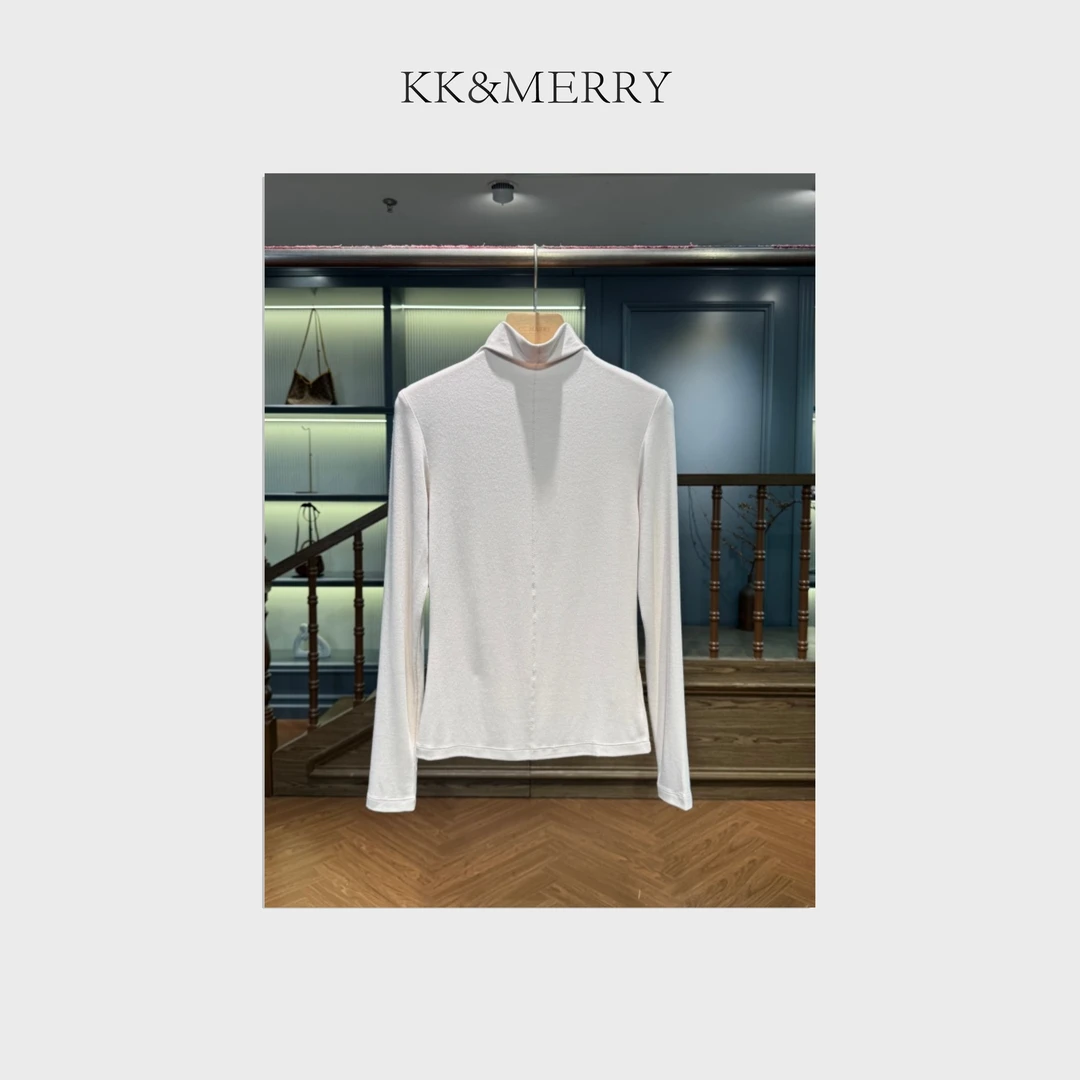 KK&MERRY（裸肤5.0升级版）百搭修身长袖保暖弹力打底衫T恤KDRA435