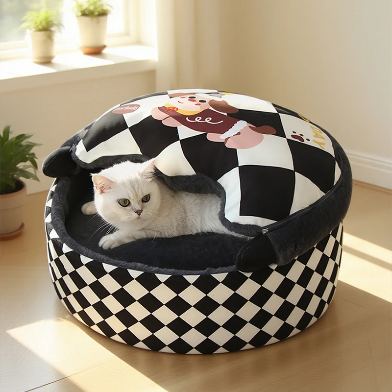 冬季防寒保暖全封闭可折卸宠物深度睡眠窝猫窝狗窝宠物窝