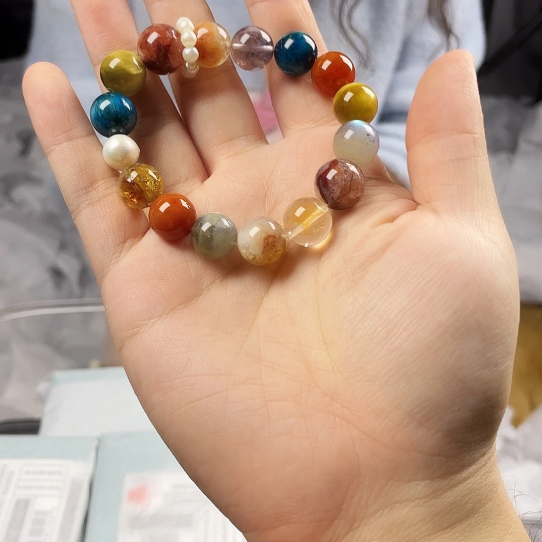 手串银S925镀金镶嵌水晶