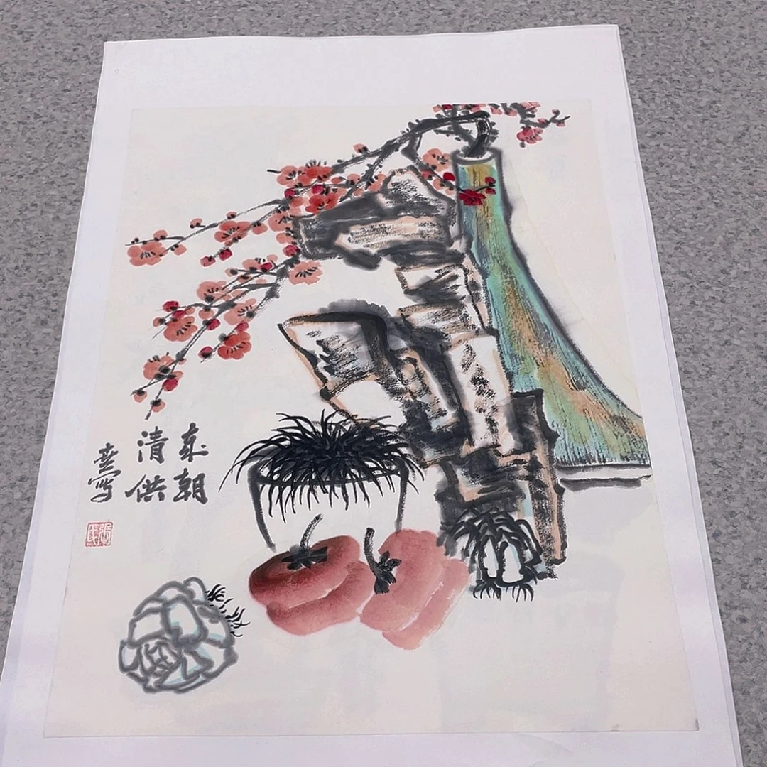 国画1.4平尺手绘国画作品