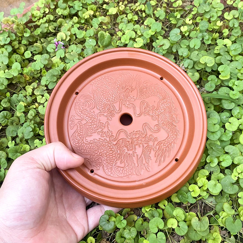 朱泥6寸茶盘干泡台可蓄水HF