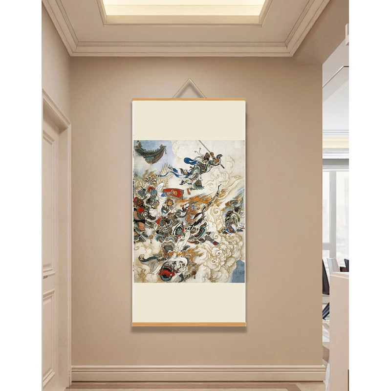 【121斗战胜佛】60x120cm现代简约挂轴装饰画办公室家居装饰画