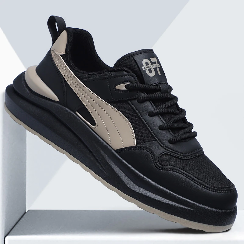 鞋子男网面春夏2025新款潮流百搭板鞋男士轻便软底运动休闲鞋男鞋