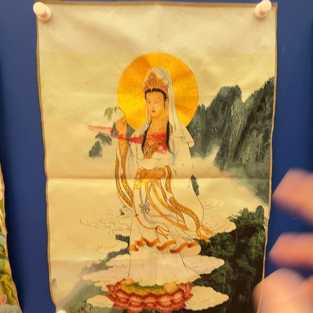 w***g卷轴画唐卡观音12346