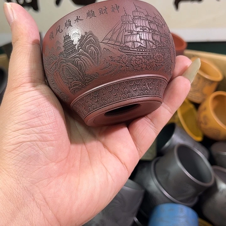 茶杯紫砂全手工紫砂主人杯