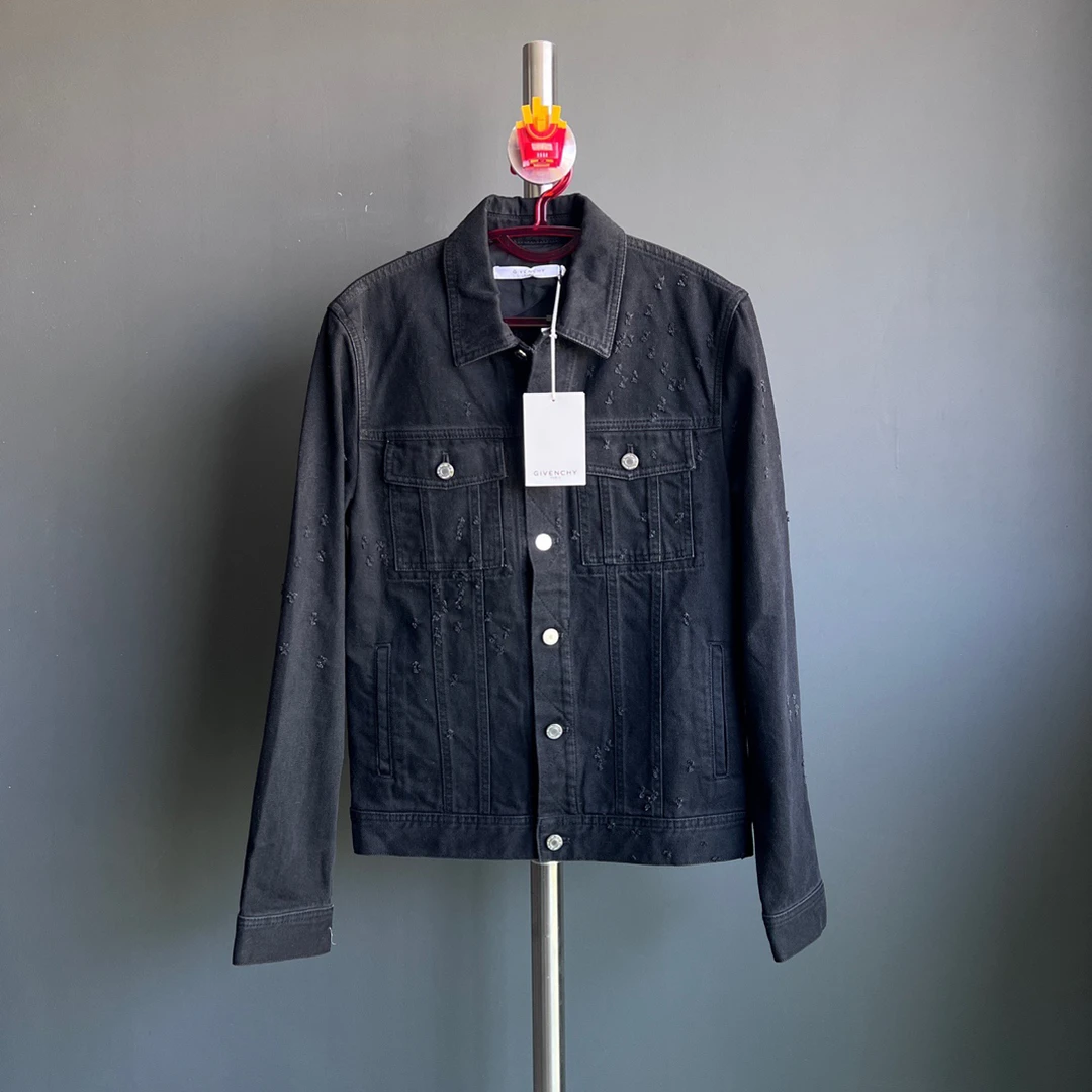 未使用 Givenchy/纪梵希 水洗破坏牛仔外套/S/胸50/长65/B07063