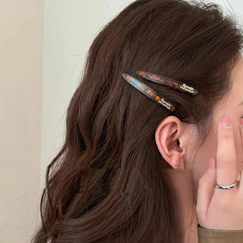 2个简约一字夹韩国碎发夹女2025新款高端刘海夹子头饰醋ins酸发卡