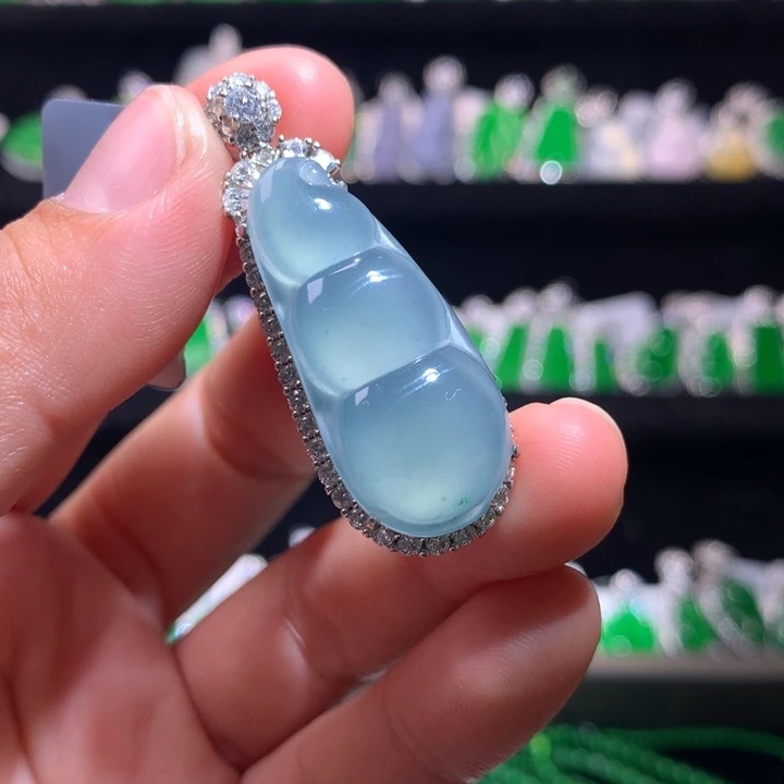 【闪购商品】颈饰银S925镶嵌翡翠天然翡翠