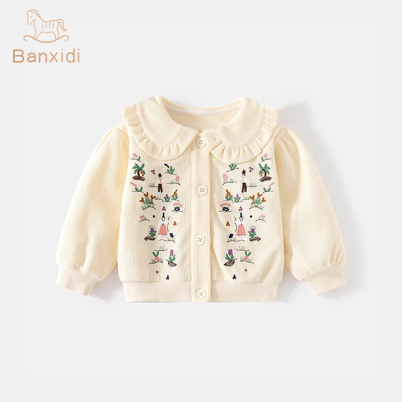 班喜迪女童毛衣秋冬新款洋气针织衫宝宝开衫外套秋季儿童公主衣服