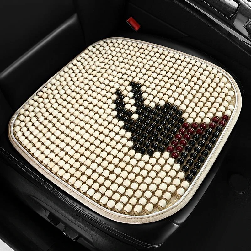 夏季凉汽车内护腰垫腰靠背木珠开车驾驶位座s椅后背夏天透气背靠